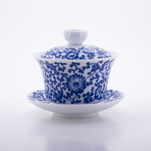 Blue and White Porcelain Chan Zhi Lian Design Gaiwan #10